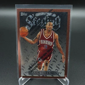 1996-97 TOPPS FINEST BASKETBALL NBA ALLEN IVERSON BASE ROOKIE CARD #240 - Picture 1 of 2