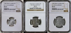 French indochina 1945-1946 5/10/20 Centimes Essai NGC62-63 - Picture 1 of 7