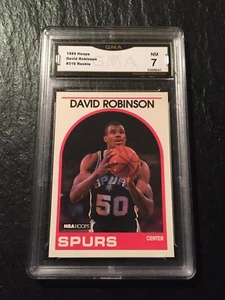 1989 Hoops David Robinson #310 Rookie Basketball Trading Card GMA Graded NM 7 - Picture 1 of 6