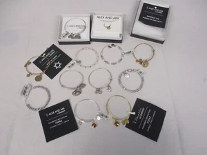 12 NEW ALEX & ANI BRACELETS & RING ~TOPAZ, KENTUCKY DERBY, STAR OF DAVID "A & J" - Picture 1 of 10
