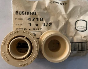 1 Zoll x 1/2 Zoll CTS CPVC-Buchse (Zapfen x Steckschlüssel) Menge 2 - Bild 1 von 4