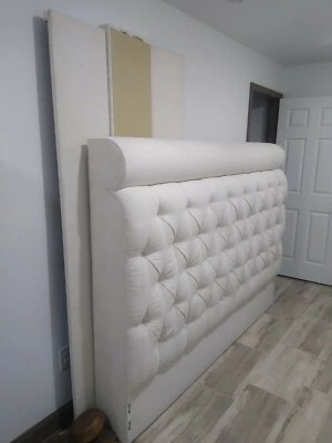 cabecero king tapizado con aparadores y estribo Foto 1 de 3