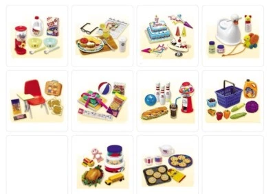 RE-MENT (2006) Rare Full Set 10 - American Kitchen, 1:6 scale kitchen food minis - Image 1 of 4