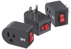 [ETL Listed] Cable Matters 3-Pack Grounded Outlet Switch with on Off, Plug Switc - Picture 1 of 14
