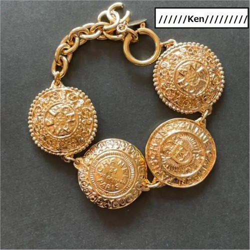 Bracciale Chanel Bracciale Catena AUTENTICO Raro ORO Vintage 31 rue Cambon Medaglia F S