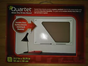 Quartet® Durable Glass Dry Erase Board 21.7" X 15.75" Frameless Design E Z Erase - Picture 1 of 6