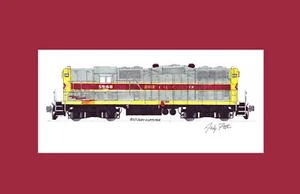 Conrail (Erie Lackawanna Patch) GP7 11"x17" Matted Print Andy Fletcher signed - Picture 1 of 1