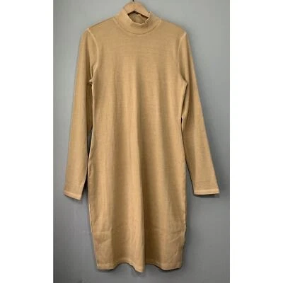 Antiguo Vestido Azul Marino Talla Grande Tostado Acanalado Tejido Minimalista Inglés Campo Neutro Foto 1 de 4