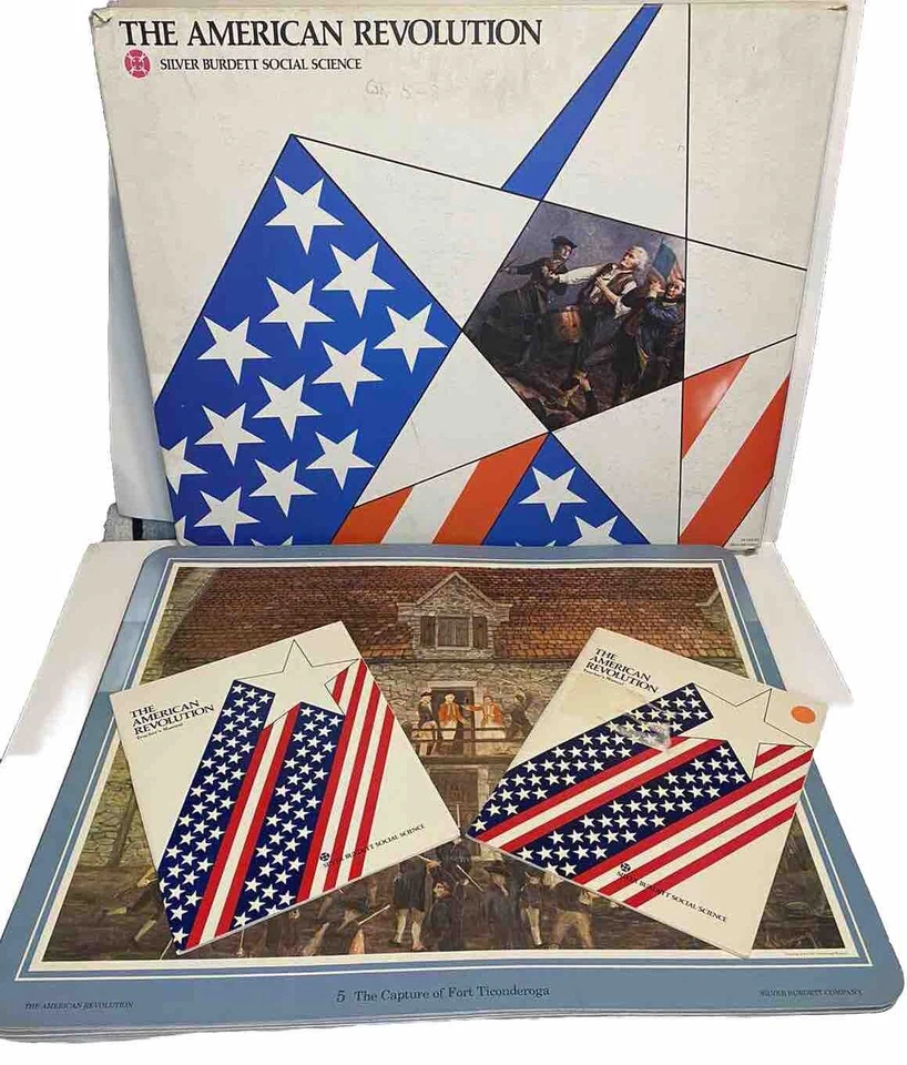 70's Vintage Teacher Manual of The American Revolution & Large Patriotic Poster - Image 1 of 4