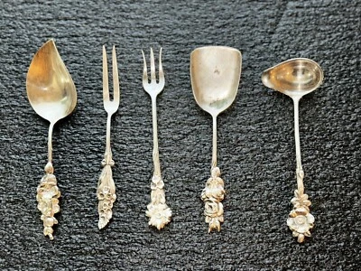 Bon Bon Bon chapado en plata Reed & Barton patrón mixto (5 piezas) Foto 1 de 2