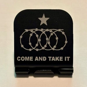 New Gonzales Come And Take It Flag Concertina Wire Laser Etched Hat Clip Brim-it - Picture 1 of 9