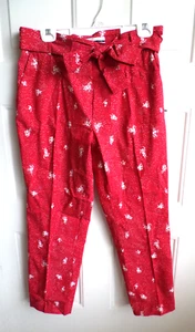 Damen Caprihose Größe XL Jules & Leopold rot Blumen schmales Bein knöchellang Pull On - Bild 1 von 5