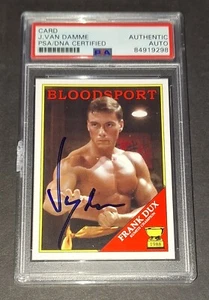 Jean Claude Van Damme Signed Autographed Card 1988 Bloodsport PSA/DNA COA - Picture 1 of 4