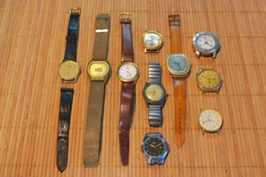 Lote Mixto Relojes de Pulsera para Hombre Antiguos Inusuales Estaca Encontrar Piezas Bolso1 XW - Imagen 1 de 12