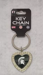 Michigan State Spartans NCAA licensed heart-shaped keychain - Picture 1 of 2