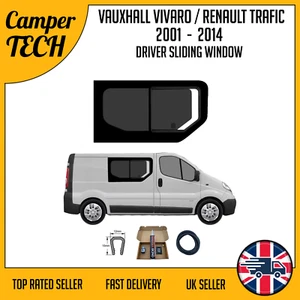 Vauxhall Vivaro 01 - 14 Driver Side SLIDING Window with Bonding Kit and U TRIM - Picture 1 of 5