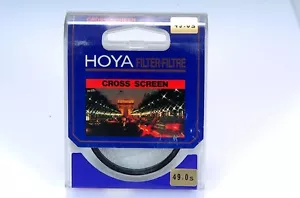 Hoya 49mm Cross Screen Star Camera Lens Glass Filter Made in Japan NEW 17214 - Picture 1 of 1