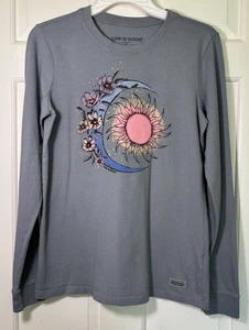 Life Is Good Damen Small Long Sleeve Crusher Tee Flower Moon - Bild 1 von 5