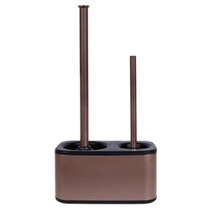 Juego de cepillo y émbolo de inodoro con soporte, elegante minimalista moderno frotado con aceite... - Imagen 1 de 7