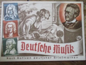 Postkarte Olympia Postwertzeichen Ausstellung Dresden 1936 Deutsche Musik 4 Pf - Bild 1 von 2