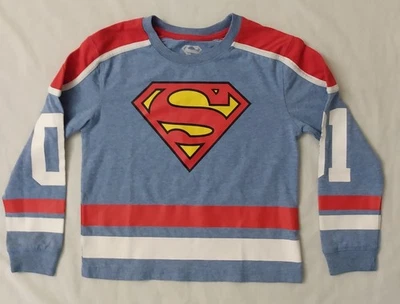 CAMISETA NIÑO SUPERMAN HOCKEY JERSEY 01 TALLA XS ROJO AZUL BLANCO ALGODÓN  Foto 1 de 4