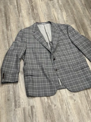 PETER MILLAR MEN’S 46T 2-BUTTOn JACKET SPORTS COAT BLAZER Plaid - Image 1 of 4