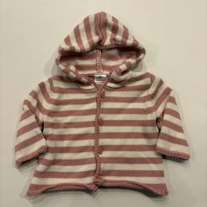 Hanna Andersson Baby Mädchen Gr. 60 (3-6 Monate) Hoodie Bio Baumwolle Strickjacke - Bild 1 von 4