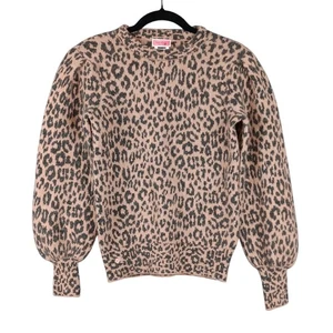Maglione Kate Spade New York XXS stampa leopardata manica a sbuffo misto lana - Foto 1 di 6