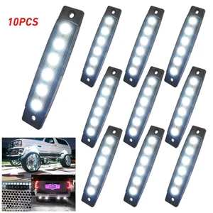 10X 12V Marker Side Indicator Light LED Trailer Signal White Truck Running Light - Picture 1 of 11