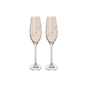 Dartington Celebrate Gold Champagne Flute Pair Boxed 50th Anniversary Gift - Picture 1 of 3