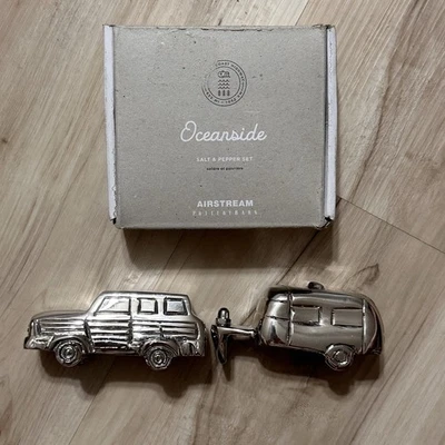 New Pottery Barn Airstream Salt & Pepper Shaker Set Fast Shipping - Image 1 of 4