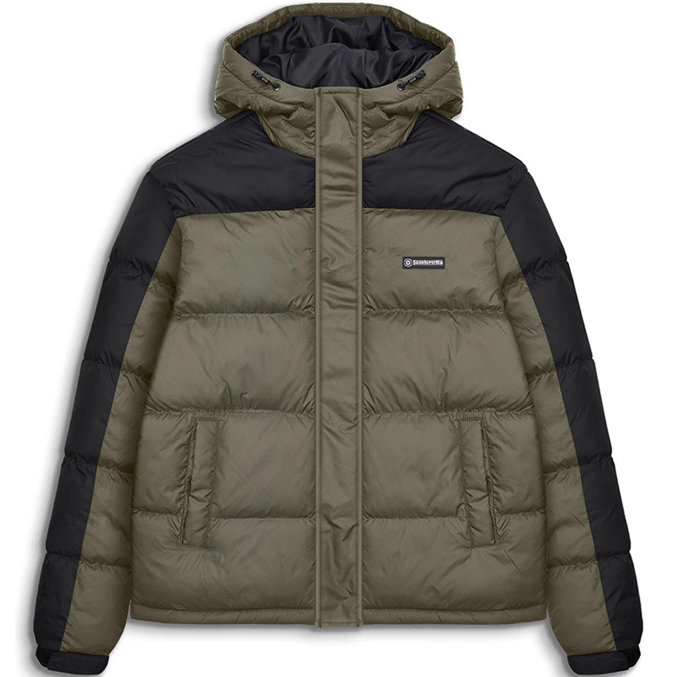 Abrigo Chaqueta de Invierno Lambretta Para Hombres Acolchado Raglán Cálido con Capucha Foto 1 de 1