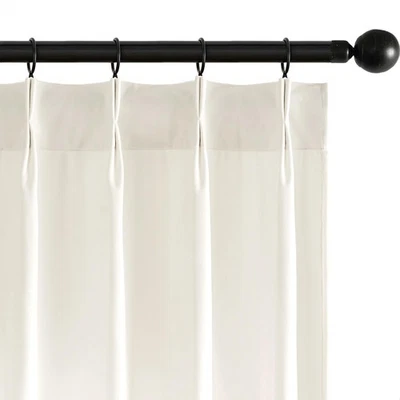Cortinas de terciopelo marfil 96 pulgadas de largo, cortinas oscuras plisadas pellizcadas con gancho... Foto 1 de 4