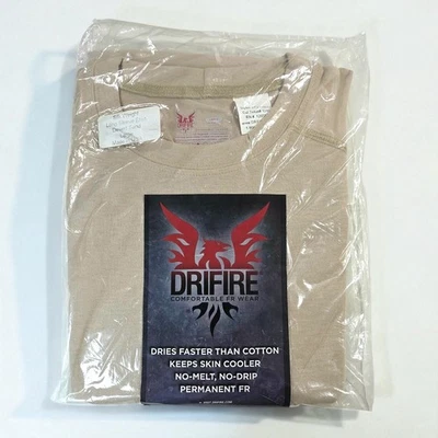 Drifire Silkweight Long Sleeve Shirt Desert Sand Flame Resistant Mens Size L - Image 1 of 4