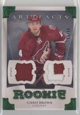 2013 Artifacts Rookies Emerald Jersey/Patch /75 Chris Brown #158 Rookie Patch RC - Image 1 of 2