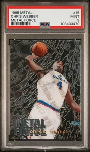 CHRIS WEBBER 1995 SKYBOX METAL FORCE CARD WITH PEEL PSA MINT 9! - Picture 1 of 1