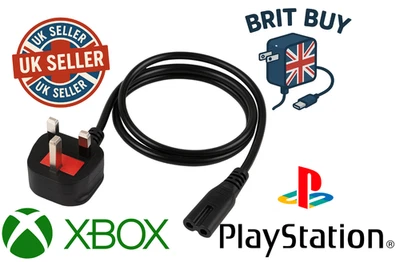 For Xbox Series S Xbox Series X Power Cable IEC C7 Figure 8 Mains Power Cord 1.5 - Image 1 of 4