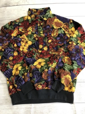 Sudadera retro vintage BonWorth Pullover para mujer grande con cuello floral años 90 Foto 1 de 4