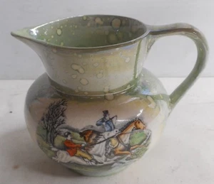 Vintage Grays Pottery Porcelain Creamer Horse Riding Hunting Equestrian England - Picture 1 of 4
