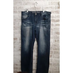 Jeans Buffalo 38 x 32 cinque tasche dettagliati, dritti, baffi, medi - Foto 1 di 9