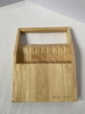 Used Princess House Barrington Wood Bistro Steak Knife Caddy #6706 - Image 1 of 4