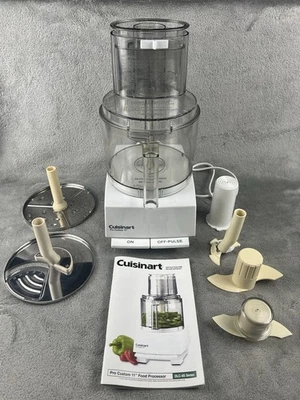 Cuisinart Food Processor Pro Custom 11 w. Manual & Blades White Tested Works - Image 1 of 4