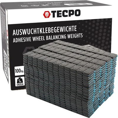 1200x5g KLEBEGEWICHTE AUSWUCHT GEWICHTE ALUFELGEN KLEBERIEGEL SCHWARZ - Bild 1 von 4