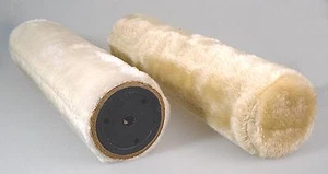 PLÜSCHSTAMM Endstamm beige weiss  Ersatzstamm für Katzen  Kratzbaum 33cm Ø8cm - Bild 1 von 1