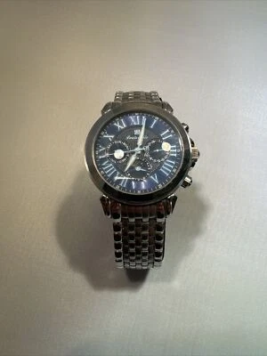 ⚡️RARO Reloj Cronógrafo Louis Bolle A-5037-564 Para Hombre Azul y Plateado ¡Funciona!! Foto 1 de 4