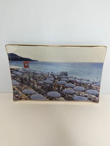 Gray Malin Decorative French Riviera Beach Decorative Porcelain Tray - Picture 1 of 3