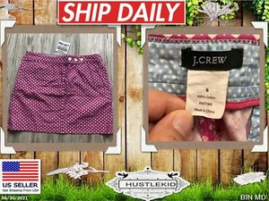 J.Crew Women Pink Diamond Print Geometric Straight Short Mini Skirt 6 90958❄️MD - Picture 1 of 7