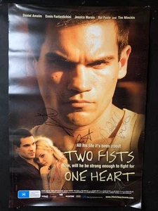 Cast Crew Signed TWO FISTS ONE HEART One Sheet AU Movie Poster Australian cinema - Foto 1 di 12