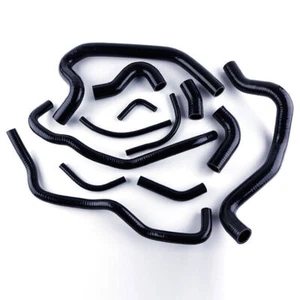 Mangueras de radiador de silicona Black Fit Toyota MR2 MK1 AW11 1984-1989 4A-GE MT - Imagen 1 de 7