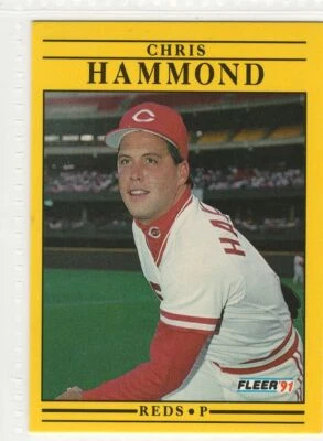 1991 Fleer Baseball #65 Chris Hammond Rookie Card RC Reds - Image 1 of 2